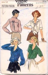 9847 VOG 70S YOKE COLLAR BUTTON SS-LS SHIRT PATTERN 10, 12